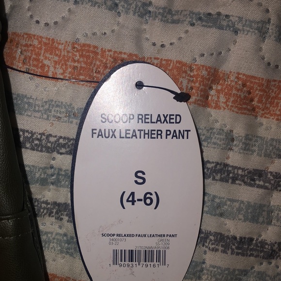 Green Faux Leather Pants - Picture 6 of 15
